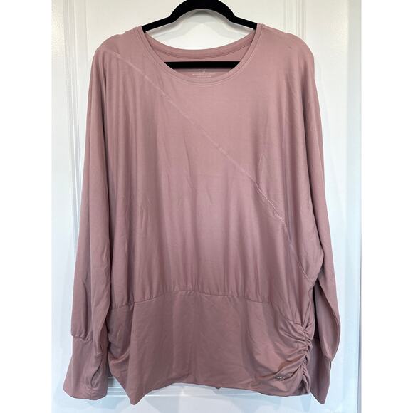NWT Tahari Sport Woman Long Sleeve Ruched Top, 2X - Picture 1 of 7